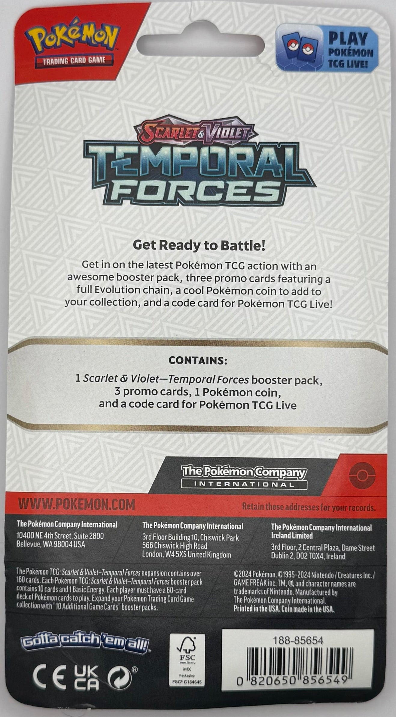 Pokémon TCG — Scarlet & Violet: Temporal Forces Checklane Blister — Togepi/Togetic/Togekiss + Coin