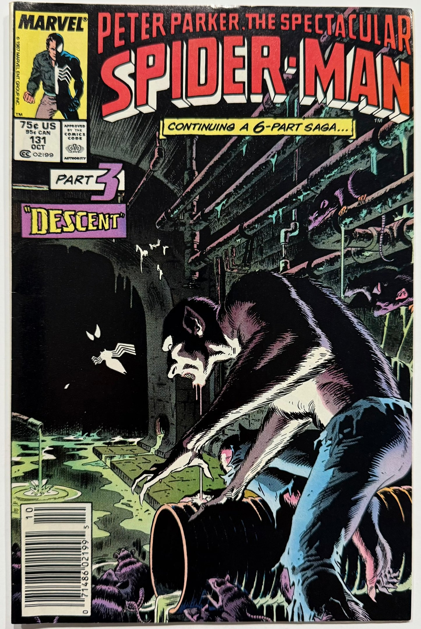Peter Parker, The Spectacular Spider-Man #131 (1987) — Descent
