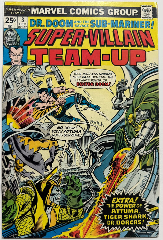 Super-Villain Team-Up #3 (1975) — Doom/Sub-Mariner vs Attuma