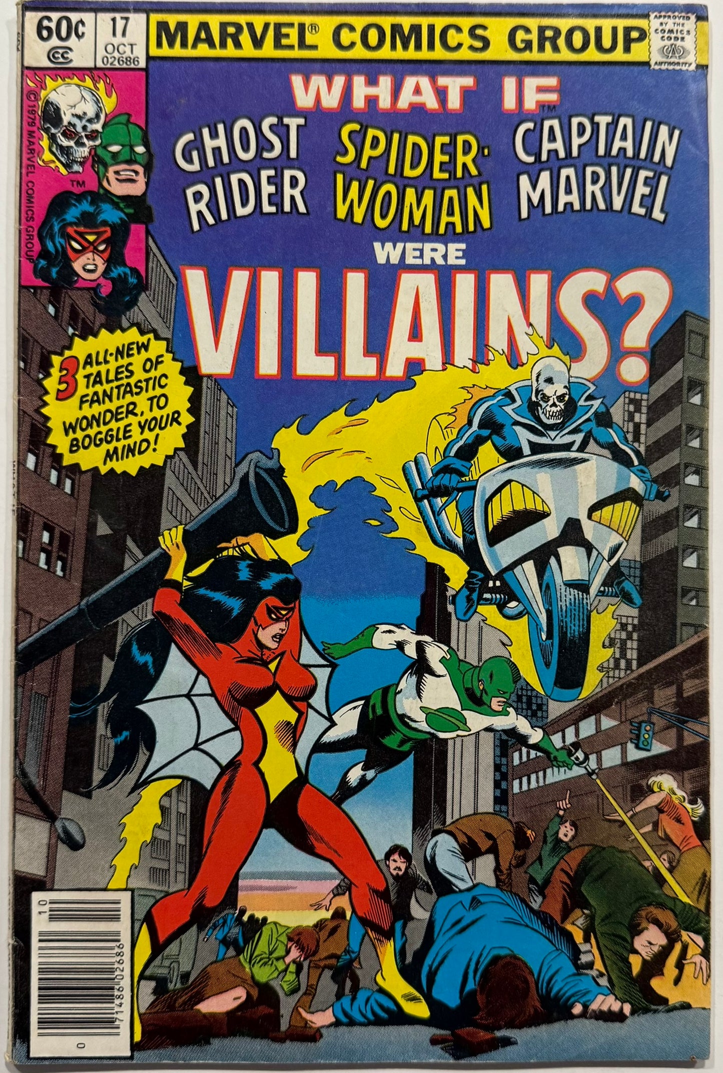 What If? #17 (1979) - Ghost Rider, Spider-Woman & Captain Marvel as Villains