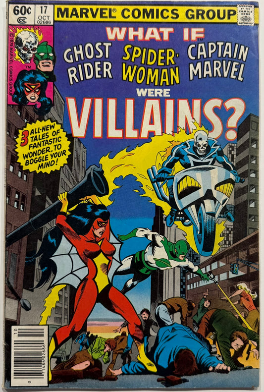 What If? #17 (1979) - Ghost Rider, Spider-Woman & Captain Marvel as Villains