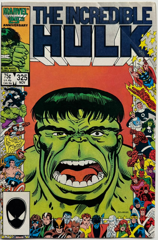 Incredible Hulk #325 (1986) — 25th Anniversary Border
