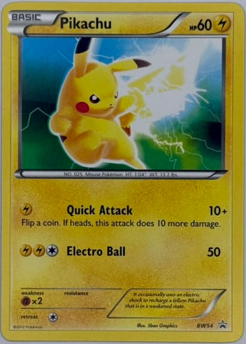 Pikachu – BW Black Star Promo BW54 (Raw)