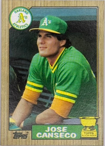 1987 Topps Jose Canseco All-Star Rookie #620 – Athletics – RAW
