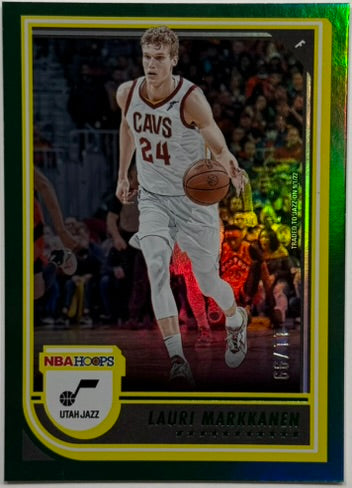 2022-23 Panini Hoops Lauri Markkanen Green Foil #69 – Jazz – RAW #11/99
