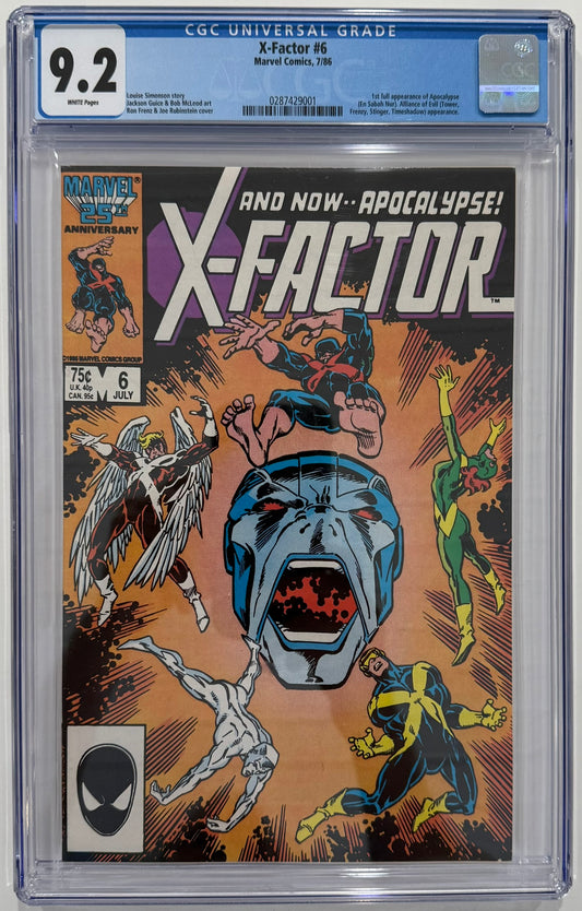 X-Factor #6 (1986) — CGC 9.2