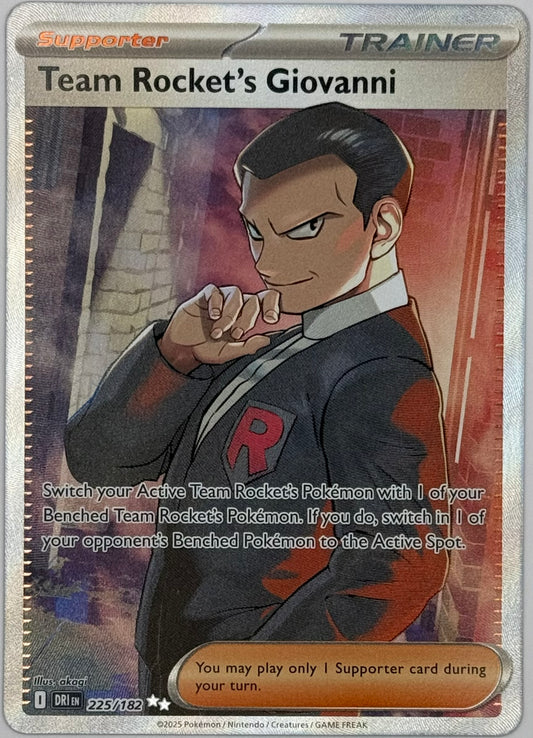 Team Rocket’s Giovanni – Scarlet & Violet Secret Rare 225/182 (Raw)