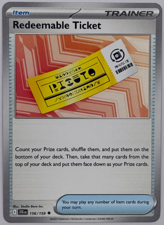 Redeemable Ticket – Secret Rare 156/159 (Raw)